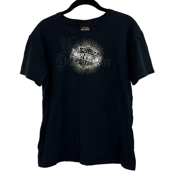Vintage Harley Davidson Short Sleeve Tshirt Black Cancun Mexico Women's XL - Picture 1 of 5